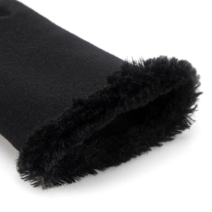 Isotoner® Ladies Thermal SmarTouch Glove With Fur Cuff Black Extra Image 5